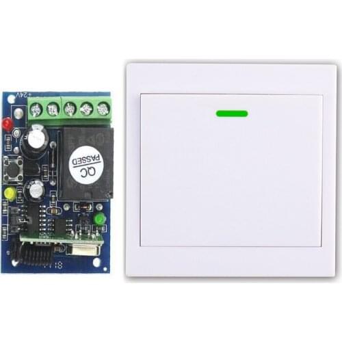 Universal DC12V 24V 1CH 10A relay RF Wireless Remote Control lighting Switch System transmitter receiver 433mhz power on