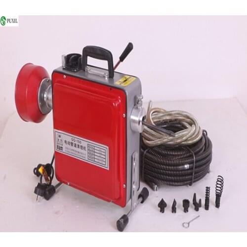 220v Electric Pipe Dredging Machine Sewer Dredger Toilet Floor Drain Dredging Cleaning Home Water Channel Tools Toilet Dredge