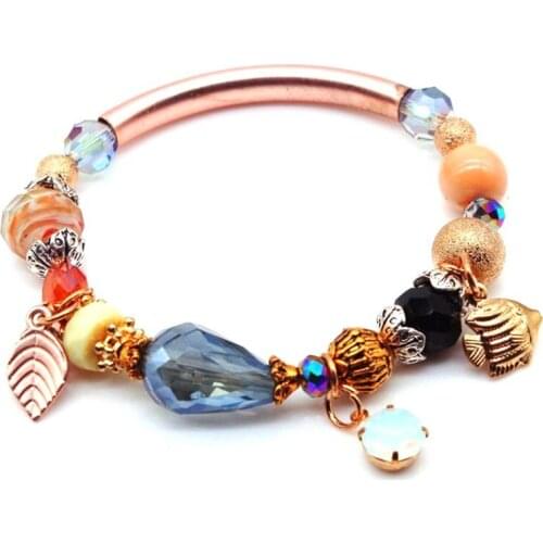D&D Stone Beaded Crystal Women Charm Bracelets & Bangles All Match Gift Couple Bracelet Jewelry Charm Bracelet