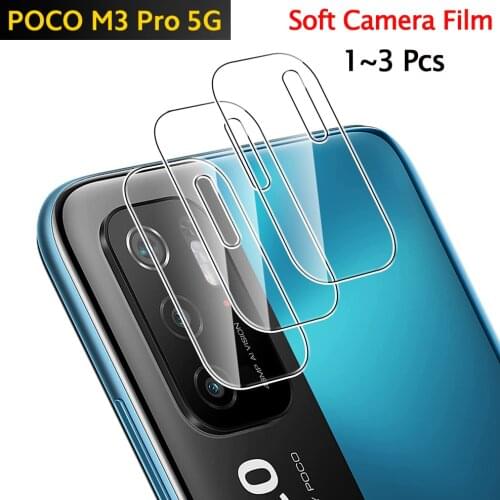 1~3 pcs, camera film for xiaomi poco m3 pro 5g soft glass pocophone m3 pro screen protector poko poco m 3 pro screen protectors