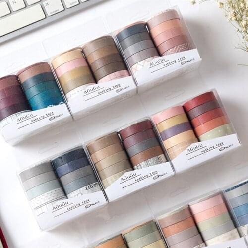 10pcs/pack Vintage England Style Washi Tape Diy Decoration Scrapbooking Planner Masking Tape Label Sticker Stationery