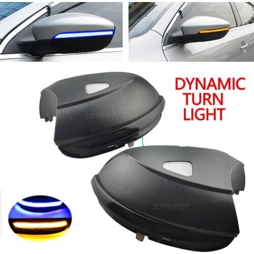 2X LED Side Wing Rearview Mirror Indicator Blinker Repeater Dynamic Turn Signal Light For VW Passat B7 CC Scirocco Jetta MK6 EOS