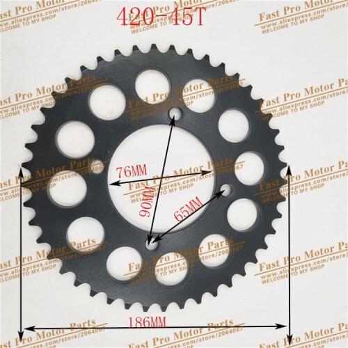 420 Chain rear sprocket 45 tooth 67mm centre hole for Small Dirt Pit Bike Gear rotor off road motorcycle Motocross spare parts