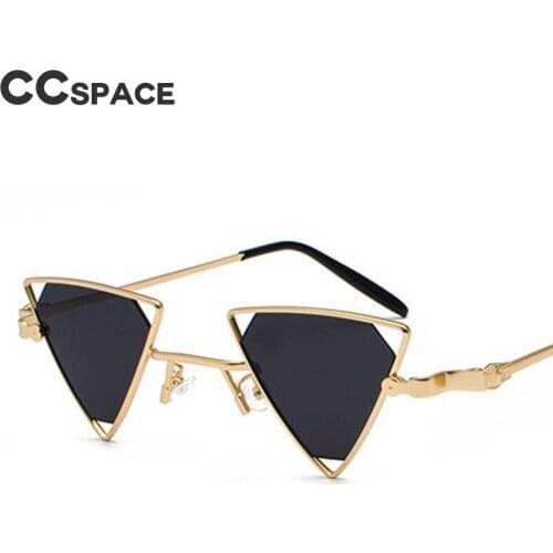 47712 Punk Hollow Sunglasses Triangle Men Women Vintage Metal Frame SunGlasses Retro Shades