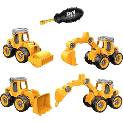 4xTake Apart Toys with Electric Drill Kids DIY Assembly Construction Truck