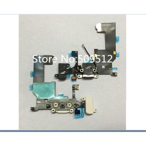 50pcs/lot Brand New High quality for iPhone 5 5g Headphone Audio Jack Dock Charger Connector Flex Cable free shipping +Tracking
