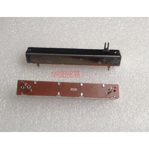8pcs SL-608N Single Potentiometer SL60V B10K B50K Handle 10mm 3 Pin Mono Fader / 88mm Mixer Slide Potentiometer