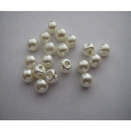 Free shipping 6mm paint pearl color Pearl decorative beads button ABS plastic material Sweater fashion pearl button 100pcs