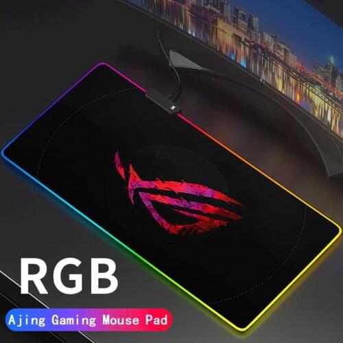 Republic of Gamers RGB ROG Large Mouse Pad Gamer Led Computer Mousepad with Backlight Carpet for Keyboard Desk Mat Support DIY