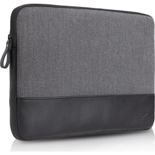 2017 Laptop Sleeve Bag Woolen+Genuine Leather Notebook Computer Handbag Case Cover for 10.1" Chuwi Hi10 Pro 2 In 1 Tablet PC bag