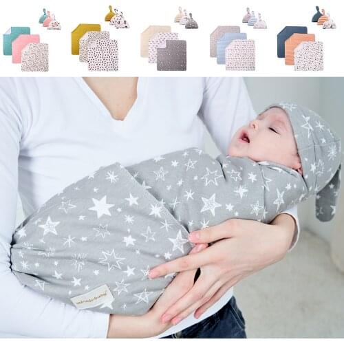Baby Receiving Blanket Swaddling Newborn Soft Blanket Bedding Set Muslin Quilt Infant Sleeping Bag Swaddle Wrap Cloth for 0-6M