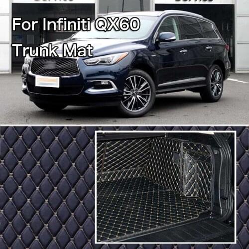 PU Leather Rear Trunk Cargo Liner Protector Mat Seat Back Cover For Infiniti QX60