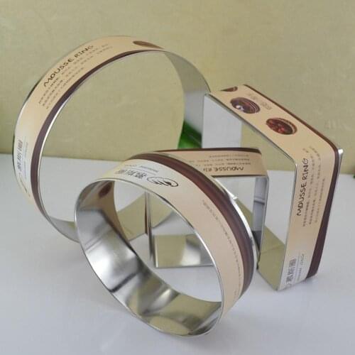 Stainless Steel Round Square Cake Ring Mould Mousse Cutter DIY Decorating Tool