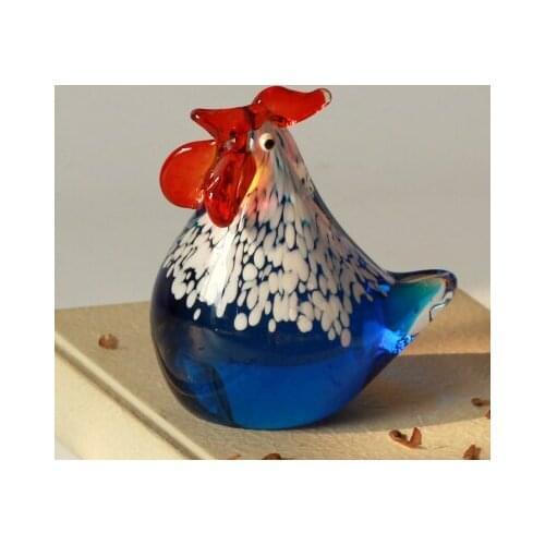 Chicken piece glass transparent crystal crafts lovely household glass graduation decoration crafts sculpture statues Home