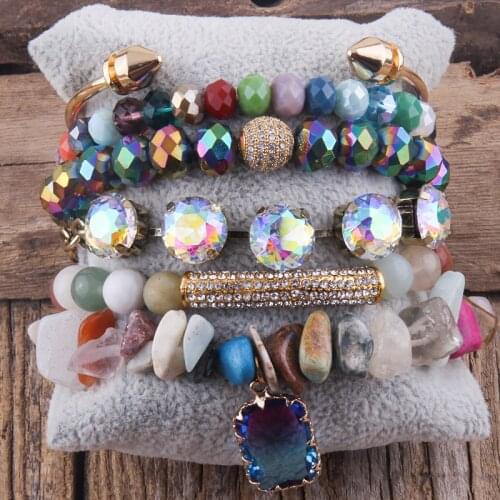 MD Fashion Boho Beaded Bracelet Jewelry Multi 6pc Stack Bracelet & Bangle Sets For Women Gift