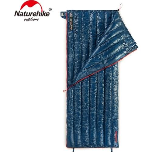 Naturehike CWM400 Ultralight Envelope Type Sleeping Bag Goose Down Lazy Bag Camping Sleeping Bags 790g NH18Y011-R