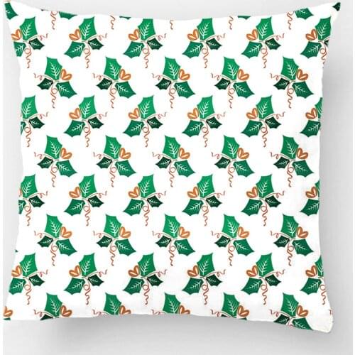 Christmas Poinsettia Green Pattern Wedding Decorative Cushion Cover Pillow Case Customize Gift By Lvsure For Car Seat Pillowcase