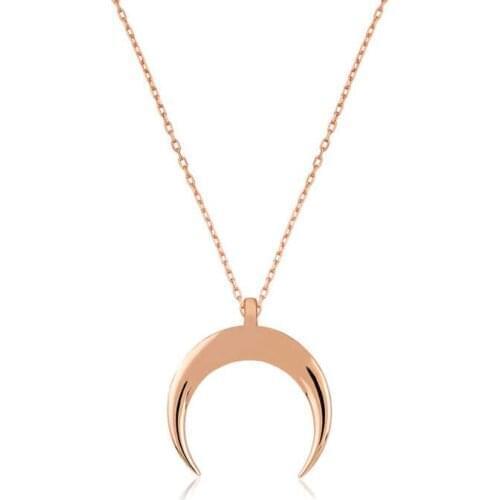 Silver Crescent Moon Necklace