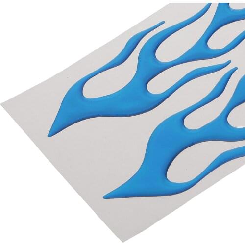 Pair Adhesive Race Motorcycle Car Graphic Flame Soft Decal Stickers Decor