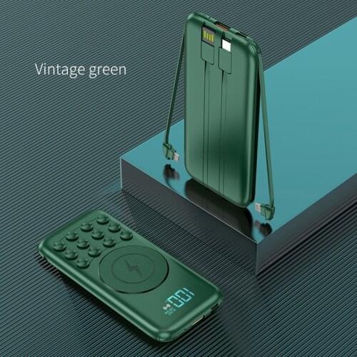 Power Bank 10000mAh Qi Wireless Charging Poverbank Mobile Phone External Battery Charger Powerbank 10000 mAh for Xiaomi iPhone X