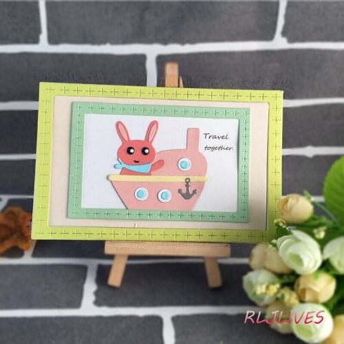 RLJLIVES Rabbit Frame Metal Cutting Dies Stencils for DIY Scrapbooking Stamp/photo album Decorative Embossing DIY Paper Cards