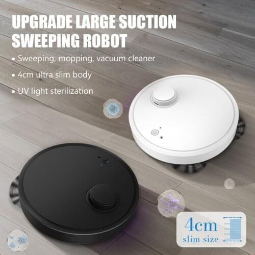 1500Pa Smart Robot Vacuum Cleaner 2400mAh 3-In-1 Auto Floor Sweeping Robot Dry Wet Vacuum Cleaner Machine UV Sterilization