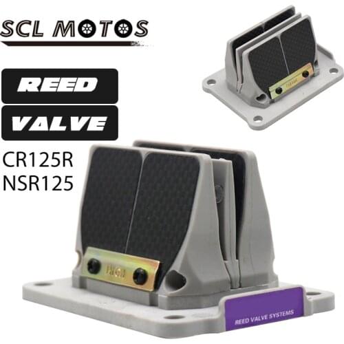SCL MOTOS Carbon Fiber Intake Reed Valve For HONDA CR125R NSR125 1987-02 Motorcycle Intake Reed Valve For V-Force CR125R NSR125