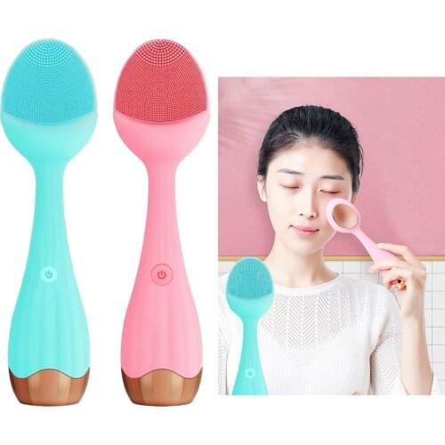 Silicone Facial Cleansing Brush Electric Face Massager Brush Silicone Cleanser Face Cleanser Device Massager Lift Firm