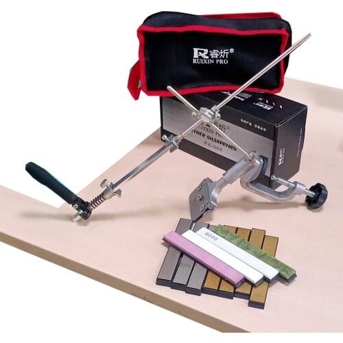 Ruixin Pro Aluminium Alloy Knife Sharpener System 360 Degree Flip Constant Angle Grinding Tools Grinder