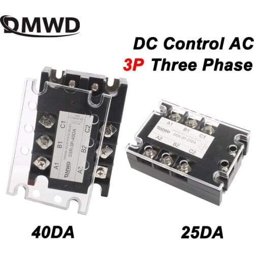 25A 40A DC Control AC Three Phase Solid State Relay SSR25A 40A Solid State Relay DC-AC