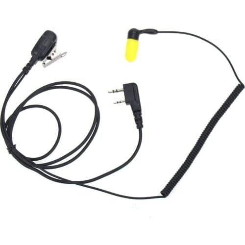 Universal K Plug Walkie Talkie Earphone Elastic Two Way Radio Headphone Headset 2 Pin PTT For kenwood Baofeng BF-UV5R BF-888S
