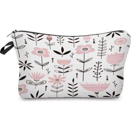 Waterproof Makeup Bags for Women Casual Printed Floral Cosmetics Organizer Bag Hot Sale Womens Storage Bag Small Toiletry Bag