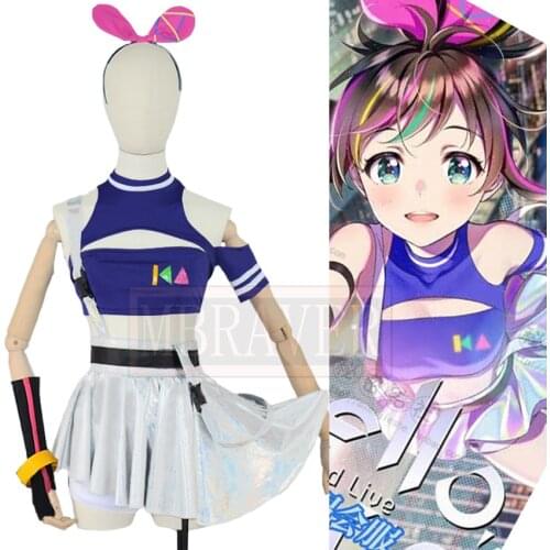 Vtuber Anime Youtuber Kizuna AI Cosplay Costume AI Channel For Women Cosplay A.I. Popular Virtual