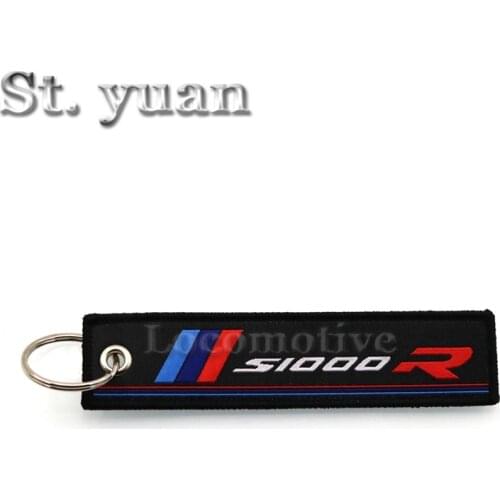 For BMW Motorcycle key S1000R S1000XR S1000RR S1000R S1000XR S1000RR BMW embroidered keychain with buckle key ring