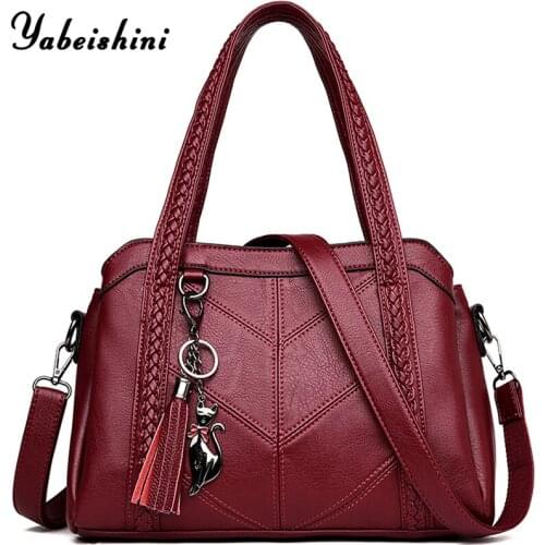 Women Casual Tote Bag Female Handbag Small Shoulder Bag for Women Tote Ladies Vintage Genuine Leather Crossbody Bag Sac A Main