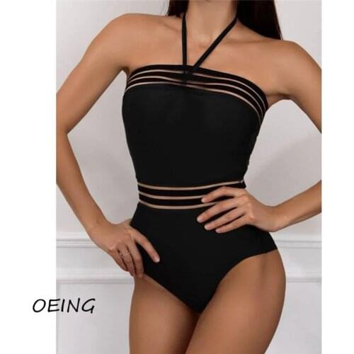 Bandeau Black Jumpsuit for Women Swimwear Bikini Set Sexy 2021 Bikini Sexy Swimwear Bathing Suit Women