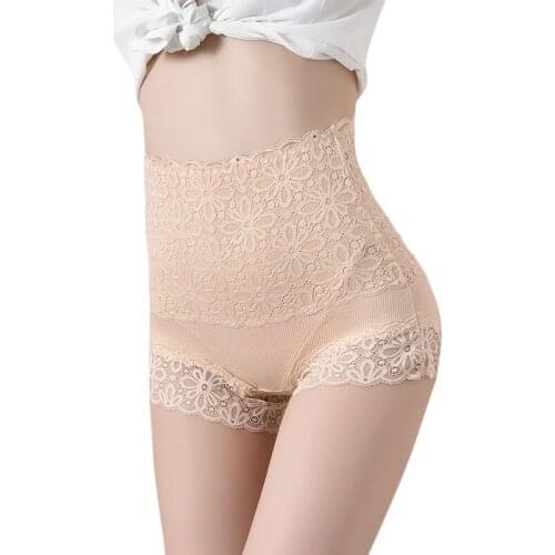 Women Control Body Shaping Underwear Belly Briefs Lace High Waist Buttocks Postpartum Panties