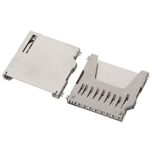 10pcs/lot New SD Long Body Memory Card Socket Connector Plug Adapter Deck