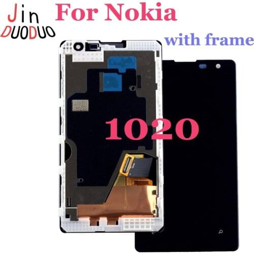 4.5'' New LCD For Nokia Lumia 1020 LCD Display Touch Screen Digitizer Assembly With Frame Repair Parts