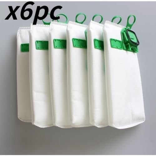 6PC High Efficiency Dust Filter Bag for Vorwerk VK140 VK150 FP140 Vacuum Cleaner Replacement Bags