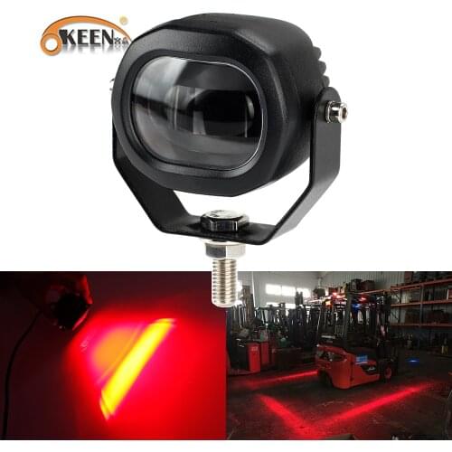 OKEEN 12V-80V Red 20W Light Car Safety Lamp LED Forklift light fork truck crane spot beam to Linde Hyster yale