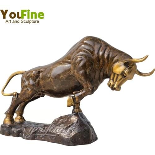 Bronze Bull Sculpture Bronze Bull Statue Bronze Wall Street Bull Sculpture For Home Office Decor Ornament Modern Art Crafts