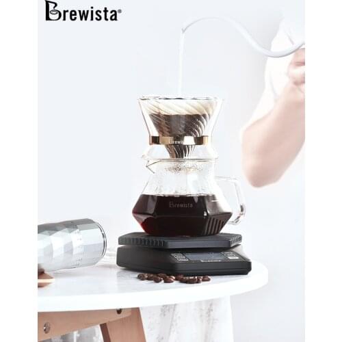 Brewista Double Glass V60 Hand-made Coffee Filter Cup Household Filter Cup Sharing Pot Coffee Set Appliance