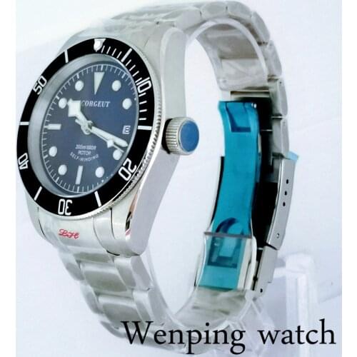 New 41MM Sterile Mens Automatic Mechanical Watch Blue Dial Fit NH35 Miyota Seagul316L Sapphire Calendar Waterproof Male Clock