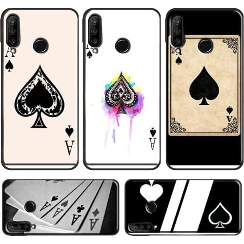 Ace of spades Poker Card Case For Huawei P30 Pro P40 P20 Lite Mate 20 Lite P Smart 2019 Z Honor 10 i 8X 9X Nova 5T