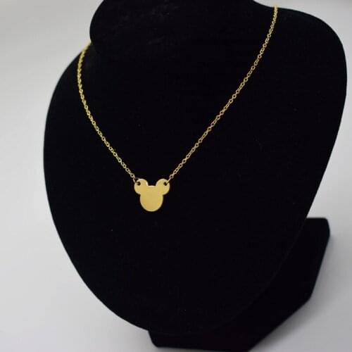 European and American new style, mouse necklace female fashion simple mouse head necklace gift