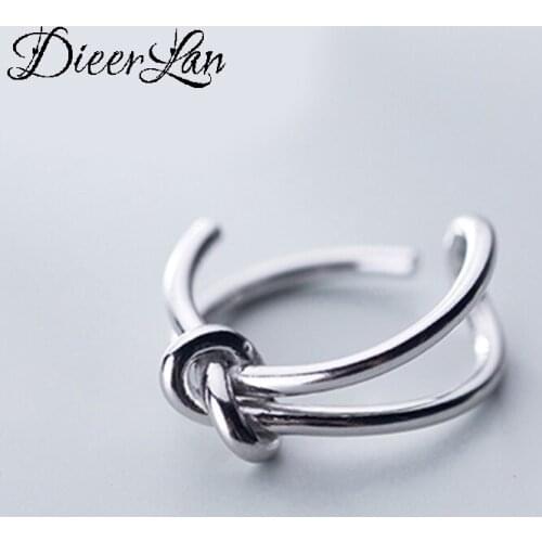 Fashion Silver Color Bowknot Bow Rings For Women Engagement Statement Finger Rings anillos mujer