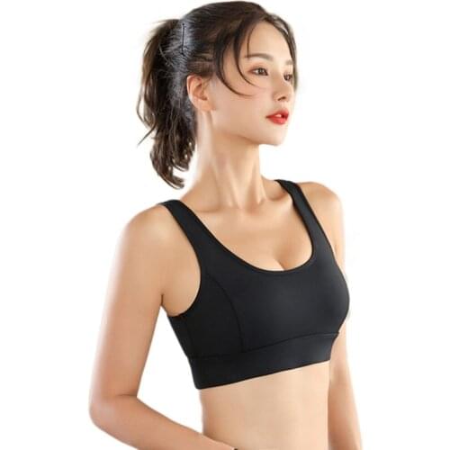 Fashion Women Simple Temperament Fitness Sports Bra Breathable Skin High Elastic Wirefree Sports Underwear P1