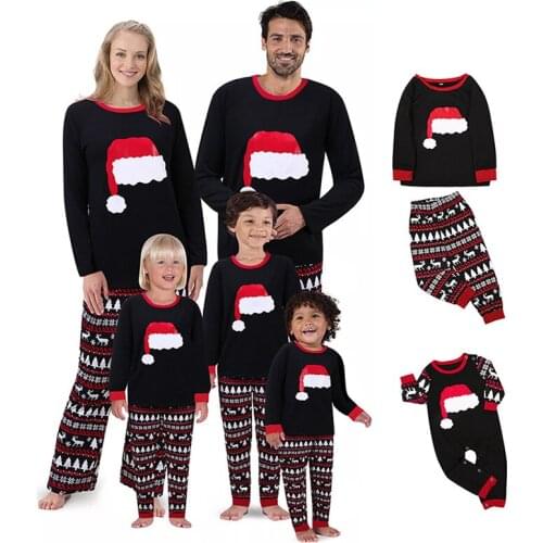 New Years Pajamas Family Look Matching Outfits Mommy and Me Christmas Clothes Baby Romper Sleepwear Father Mother Son Pajamas