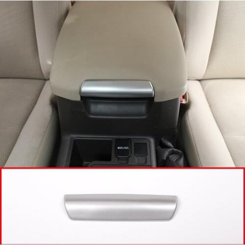 Silver ABS Armrest Box Switch Decorative Sequins Interior Cover Trim For Toyota Prado 2010-2018 Car Accessories